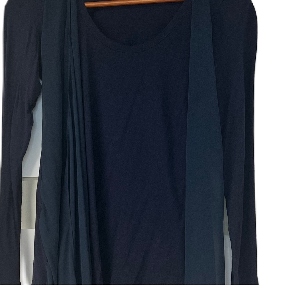 Jules and Jim Maternity Navy Cardigan - wraps around waist size Large - Picture 6 of 8